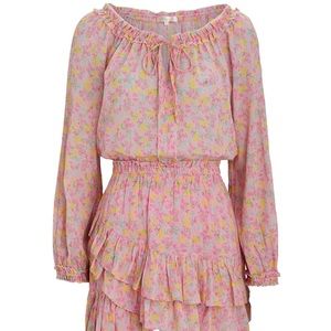 Loveshackfancy Rayna Dress melon punch pink